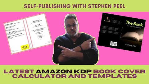 Create a book cover using Amazon KDP's cover calculator and template.