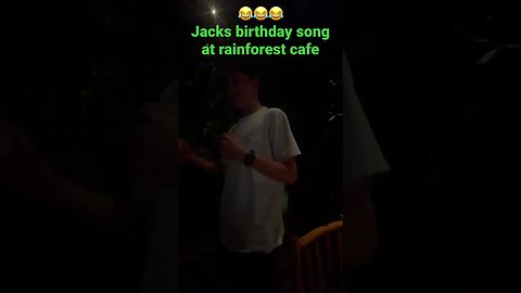 Jack’s birthday at rainforest Café 😂😂😂#lol #viral #funny #birthday #subscribe #food￼