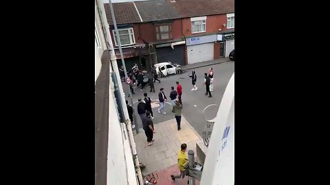 Peaceful Muslims beating up random British citizens in the streets. The United Arab Kingdom!