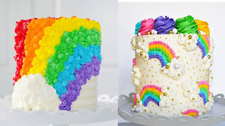 Perfect and Easy Rainbow Cake Decorating Ideas | The Most Beautiful Colorful CakeDecorating Ideas