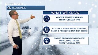 Winter storm warning in place