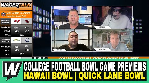 Happy Hour CFB Kickoff Show | College Football Bowl Game Previews | Hawaii Bowl | Quick Lane Bowl