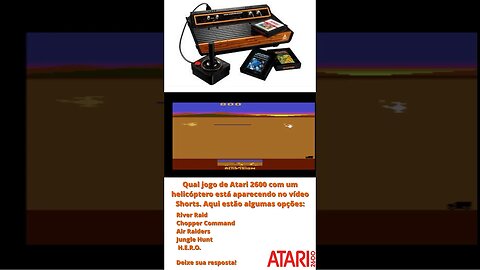 🎮"Desafio do Atari 2600: Adivinhe o Jogo com o Helicóptero do Vídeo Shorts!🎮