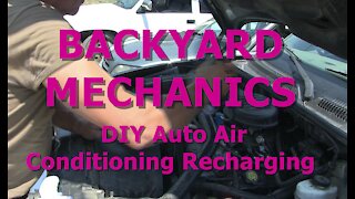 BACKYARD MECHANIC - Doing Your Own Air Conditioning Recharge