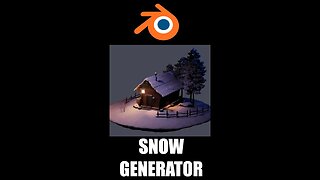 How to use the Snow Generator in Blender #shorts #b3d #blender3d