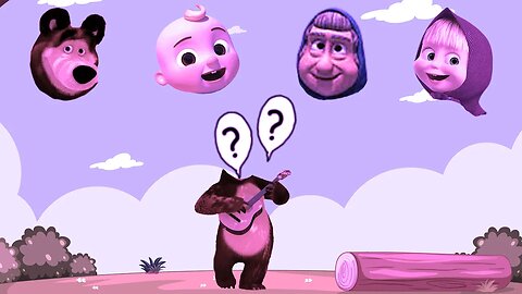 Masha And The Bear ,COCOMELON | Match the Head | Video for Fun #004