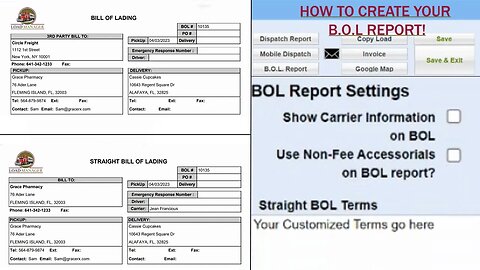 How To Get Your B.O.L. Report