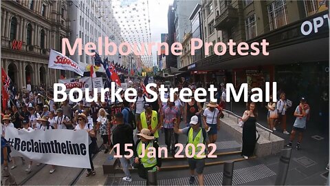 15 Jan 2022 - Melbourne Protest 01: Bourke Street Mall