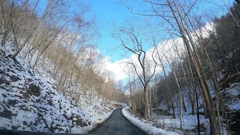 Snowy Appalachian Mountain Roads in 4K