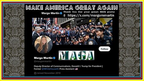 Thank You Margo Martin for your great MAGA posts