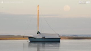 Magnifico time-lapse mostra l'eclissi lunare in Australia