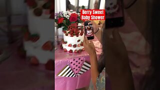 9 seconds of a Berry Sweet Baby Shower | Cake games & Love #babyshower #babygirl #couples #vlog