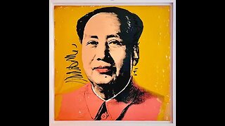 Andy Warhol's significant artwork "Mao" created in 1972, part of the exhibition