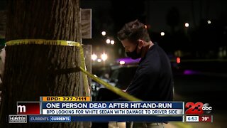 One person dead after hit-and-run, BPD looking for white sedan with damage to driver's side