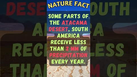 ⛈️🏜️Discover Fascinating Nature Facts👀 #shorts #shortsfact #naturefacts #atacamadesert #rain