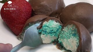 Girlfriend Party's Delight: ASMR Chocolate-Strawberry Blue Jelly Dessert | Easy No-Bake Treats