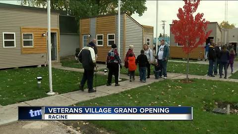 "Tiny home" village officially opens for homeless veterans in Racine