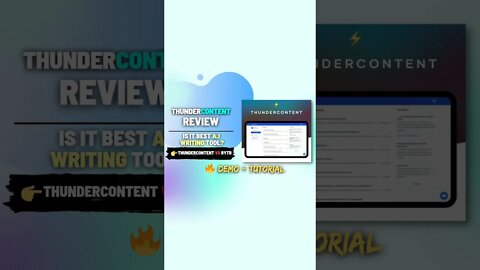 ThunderContent Review - Affordable A.I writing tool
