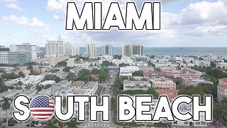 South Beach Drone 4k Flying Over Residential Streets