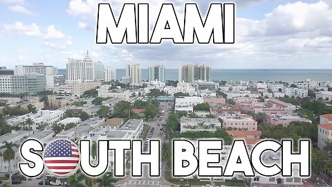 South Beach Drone 4k Flying Over Residential Streets