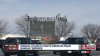 Omaha church hosts drive-in Palm Sunday service