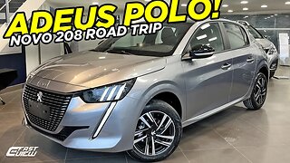 NOVO PEUGEOT 208 ROAD TRIP 2023 + BARATO QUE VW POLO COM PAINEL DIGITAL, TETO SOLAR E FAROL FULL LED