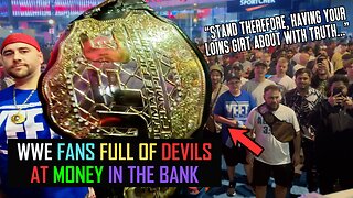WILD WWE FANS FULL OF DEVILS AT MONEY IN THE BANK TORONTO