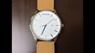 I got scammed by this FAKE MVMT Classic Round white dial and tan leather band 45mm watch