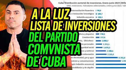 ✍️ A la luz lista de inversiones del partido C0MVNISTA de Cuba ✍️