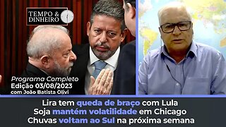 Lira tem queda de braço com Lula. Chuvas voltam ao Sul na próxima semana