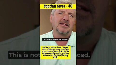 Baptism Saves #3 - Be Baptized for the Forgiveness of Sins - #shorts