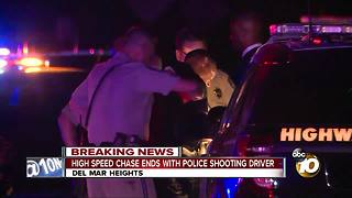 High-speed chase ends with police shooting driver