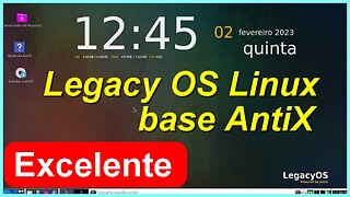 Legacy OS Linux base AntiX. Distro muito leve e Rápida. Carregou na live com apenas 180 MB.