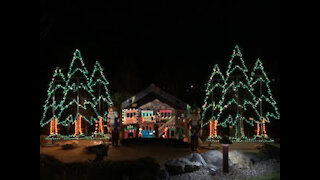 BONUS FAMILY FOOTAGE - LED Light Show in Grants Pass