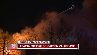 Big apartment fire on Garden Valley Road