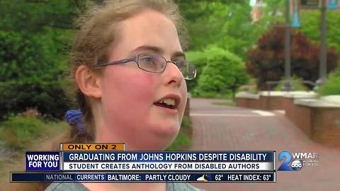 "Never I can't do it, only I can't do it yet" Cerebral Palsy won't stop Hopkins grad