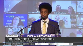 Brandon Scott declares mayoral victory