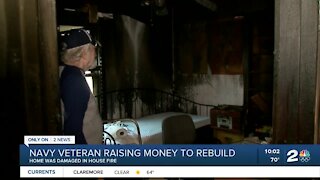 Navy veteran impacted by house fire raising money to rebuild