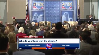 Debbie Stabenow & John James face off in Senate debate