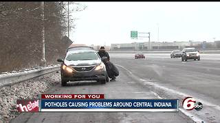 Potholes causing flat tires on I-465