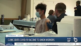 Clinic gives COVID-19 vaccine to Union workers