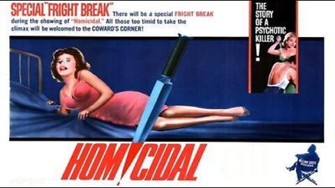 HOMICIDAL 1961 Maniacal Killer Loose in Small SoCal Town TRAILER & FULL MOVIE in HD & W/S