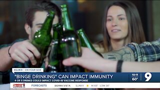 Experts: Four or five alcoholic drinks could impact COVID-19 vaccine response