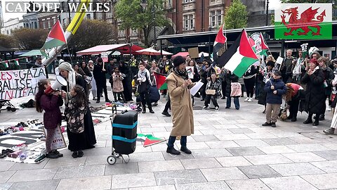 March for Palestinian Children, Cardiff Central Library, Wales