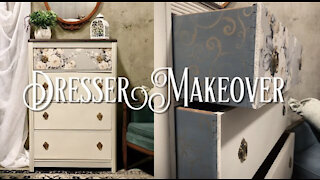 Fancy Little Farmhouse Dresser Makeover | Elegant Upgrades