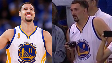 Creepy Klay Thompson Impersonator Shows Up to Warriors Game