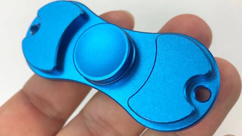 EDC Blue Aluminum Fidget Spinner Toy review and giveaway