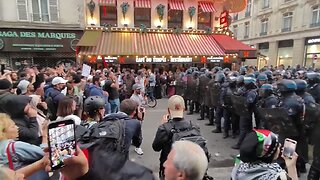French police crack down on pro-Hamas demonstration.