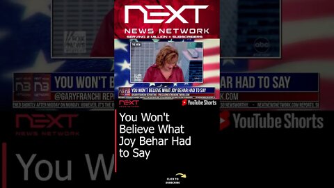 You Won't Believe What Joy Behar Had to Say #shorts