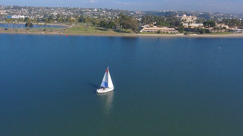 Blasian Babies DaDa Films Wind Powered Craft Mission Bay Pacific Passage Using His Skydio 2+ Drone!